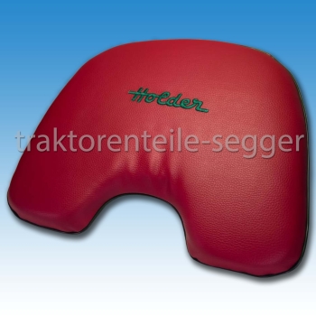 Sitzkissen Holder rot/grün Nierenform mit Stick